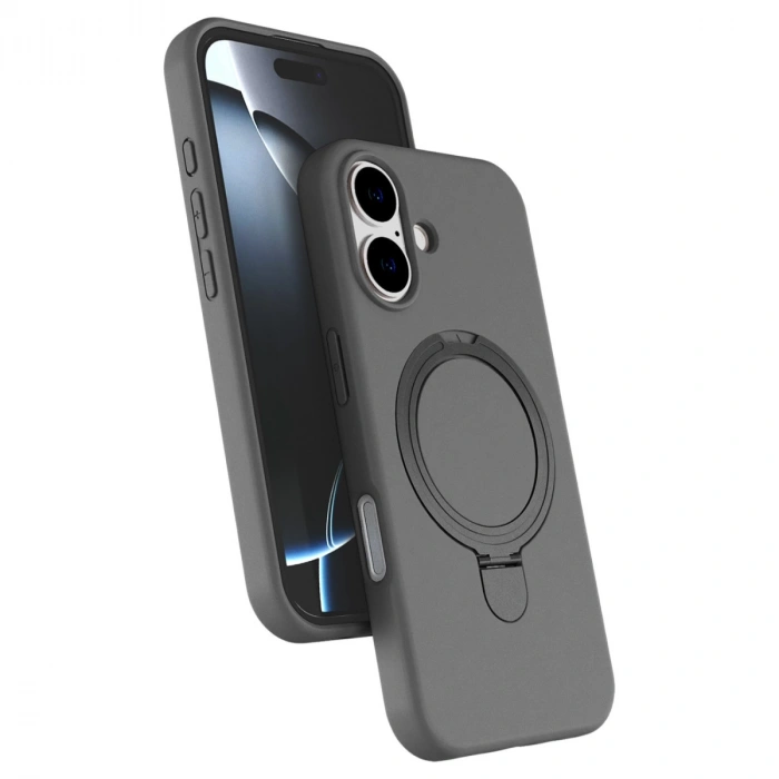 Apple İphone 16 Plus Regal Magsafe Standlı Kapak - Titan Gri