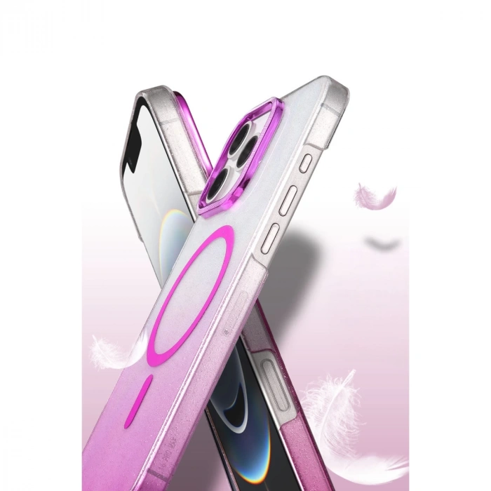 Apple İphone 16 Pro Glossy Magsafe Kapak - Mor