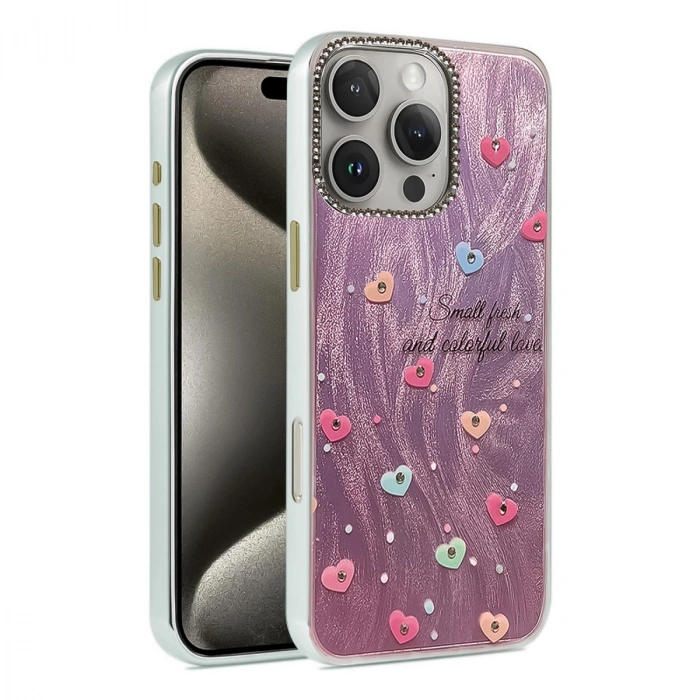 Apple İphone 16 Pro Kılıf Blade Aynalı Desenli Kapak - Desen 8