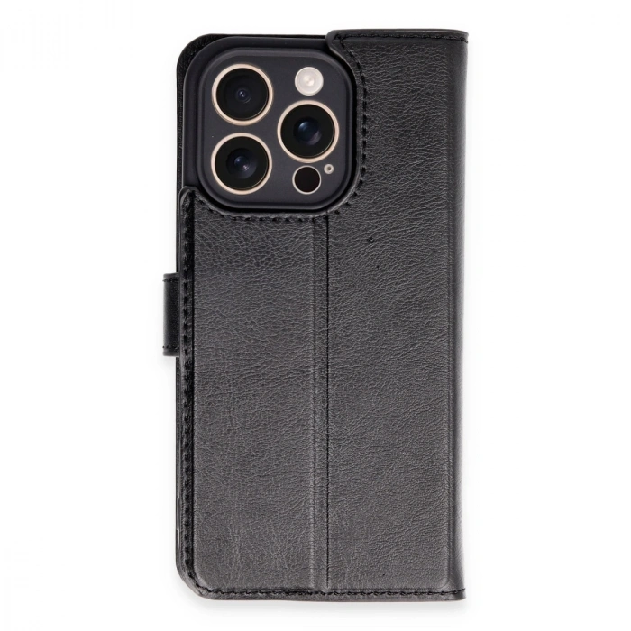 Apple İphone 16 Pro Kılıf Trend S Plus Kapaklı Kılıf - Siyah