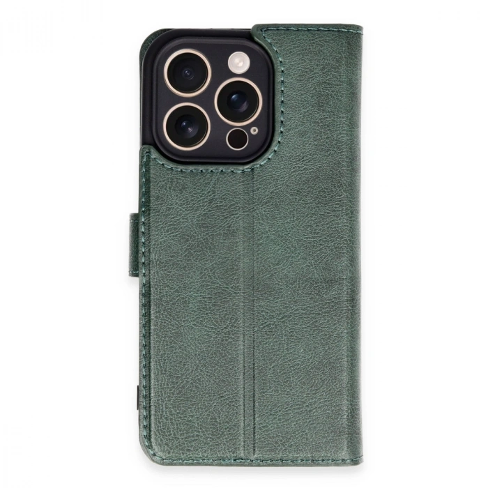 Apple İphone 16 Pro Kılıf Trend S Plus Kapaklı Kılıf - Yeşil