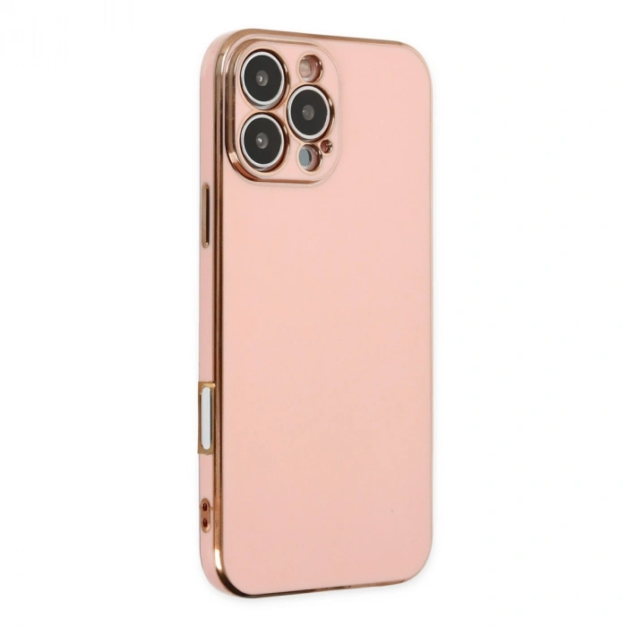 Apple İphone 16 Pro Kılıf Volet Silikon - Pembe
