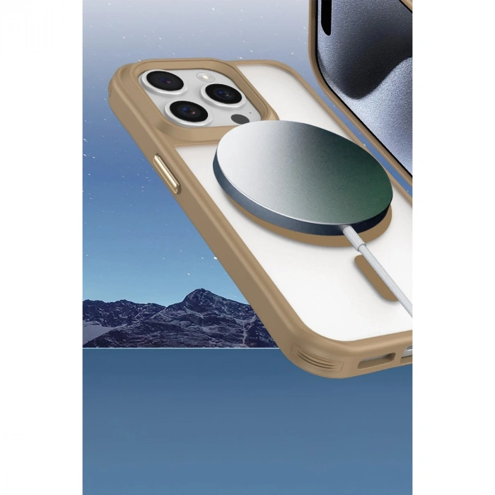 Apple İphone 16 Pro Max Kılıf Enka Magsafe Silikon Kılıf - Şeffaf