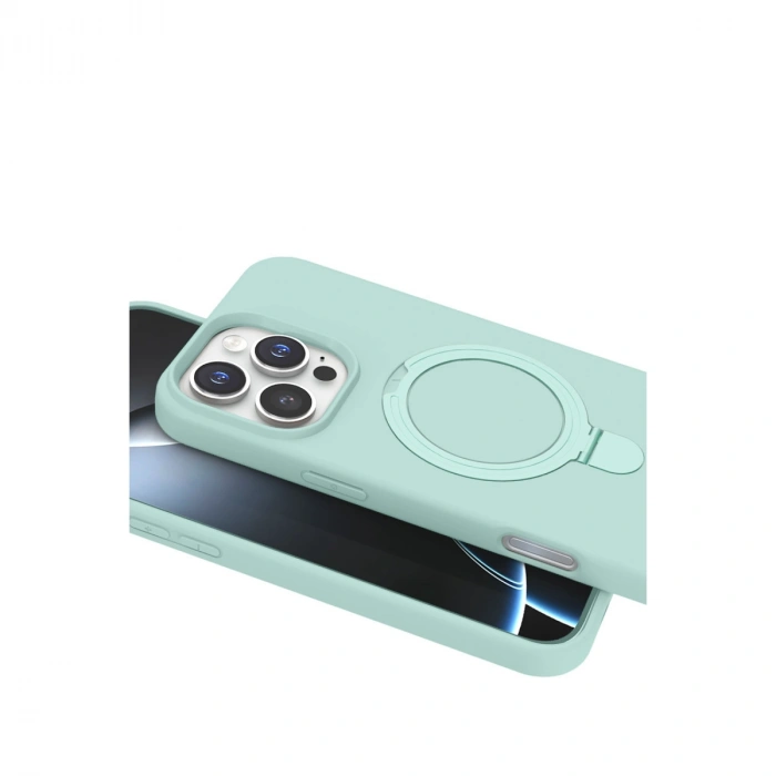 Apple İphone 16 Pro Max Regal Magsafe Standlı Kapak - Su Yeşili