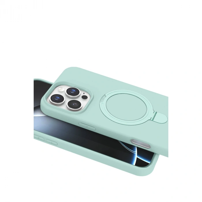 Apple İphone 16 Pro Max Regal Magsafe Standlı Kapak - Su Yeşili