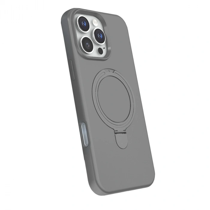 Apple İphone 16 Pro Max Regal Magsafe Standlı Kapak - Titan Gri