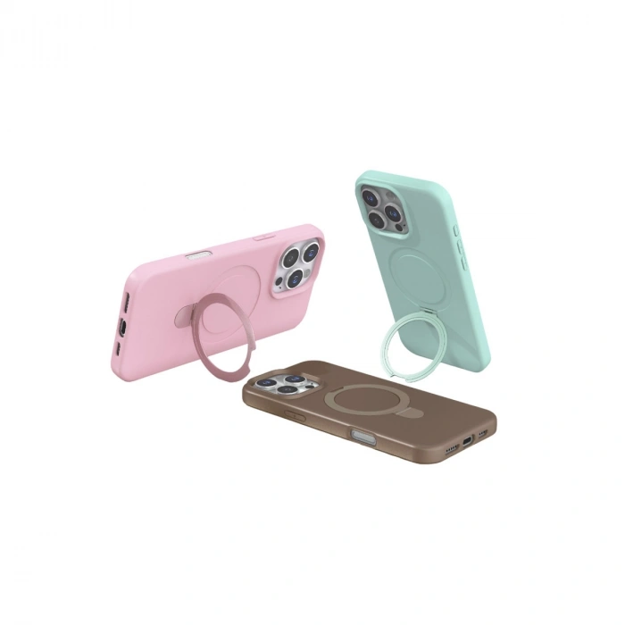 Apple İphone 16 Pro Regal Magsafe Standlı Kapak - Açık Pembe