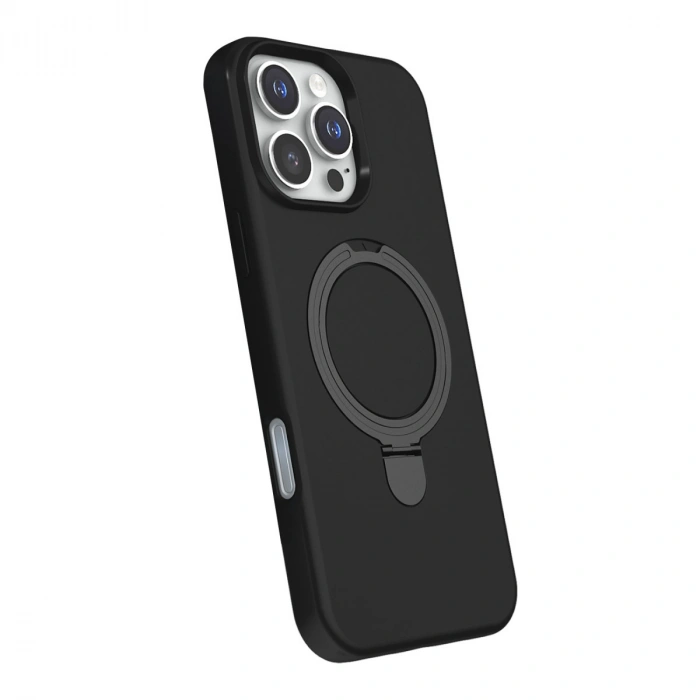 Apple İphone 16 Pro Regal Magsafe Standlı Kapak - Siyah