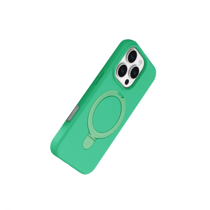 Apple İphone 16 Pro Regal Magsafe Standlı Kapak - Yeşil