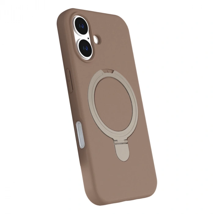 Apple İphone 16 Regal Magsafe Standlı Kapak - Çöl Titanyum