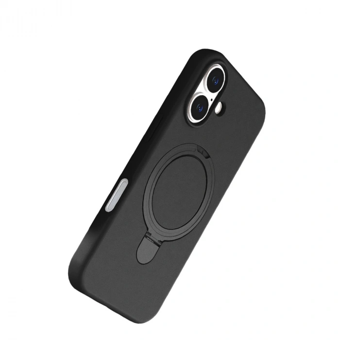 Apple İphone 16 Regal Magsafe Standlı Kapak - Siyah