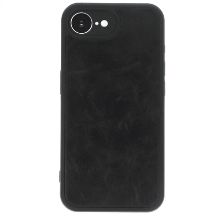 Apple İphone 16e Kılıf Aras Deri Kapak - Siyah