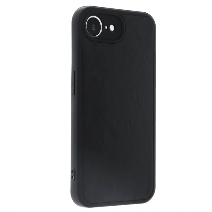 Apple İphone 16e Kılıf Aras Deri Kapak - Siyah