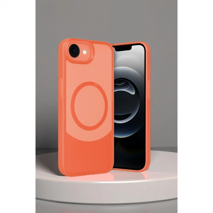 Apple İphone 16e Kılıf Maya Karbon Kapak - Kırmızı