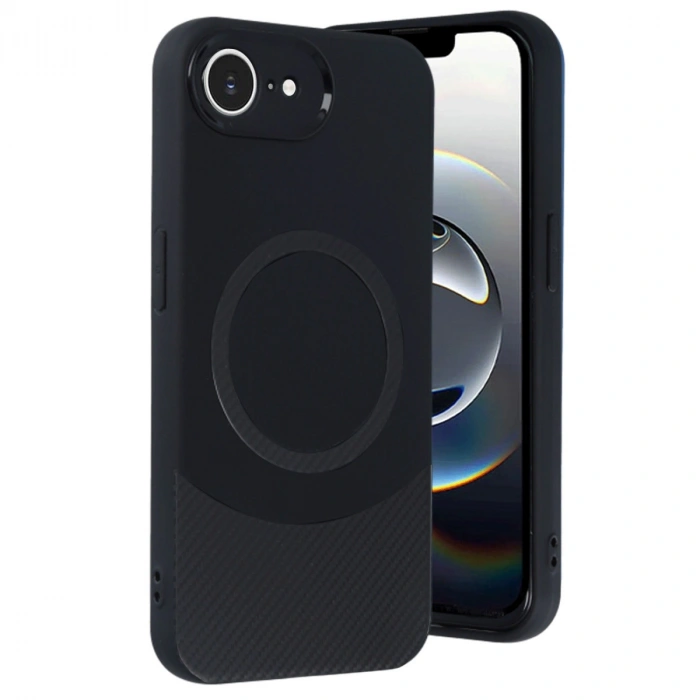 Apple İphone 16e Kılıf Maya Karbon Kapak - Siyah