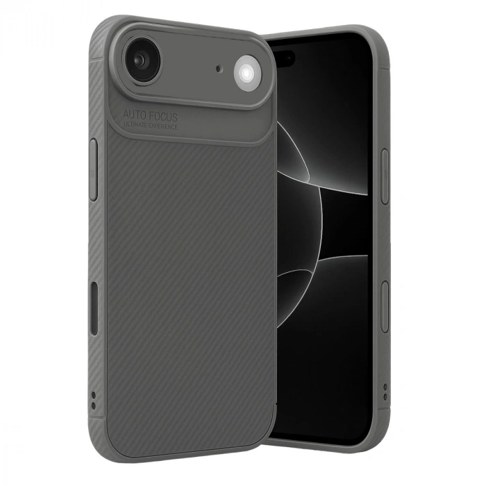 Apple İphone 17 Air Auto Focus Karbon Kapak - Gri