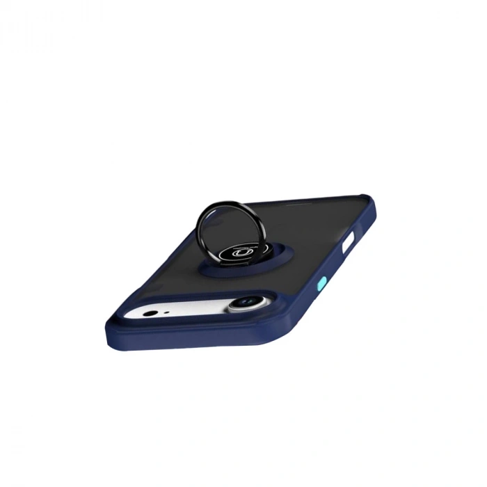 Apple İphone 17 Air Montreal Yüzüklü Silikon Kapak - Lacivert