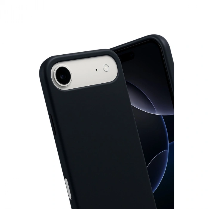 Apple İphone 17 Air Nano İçi Kadife Silikon - Siyah