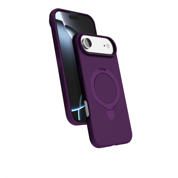 Apple İphone 17 Air Regal Magsafe Standlı Kapak - Derin Mor