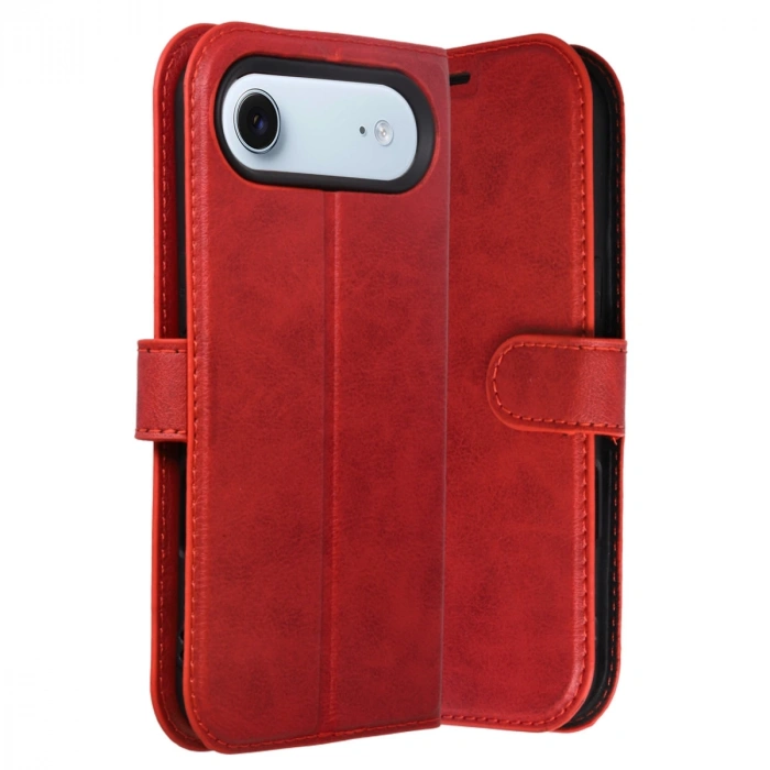 Apple İphone 17 Air Trend S Plus Kapaklı Kılıf - Kırmızı