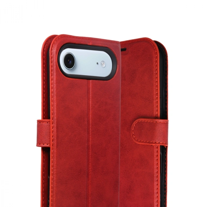 Apple İphone 17 Air Trend S Plus Kapaklı Kılıf - Kırmızı