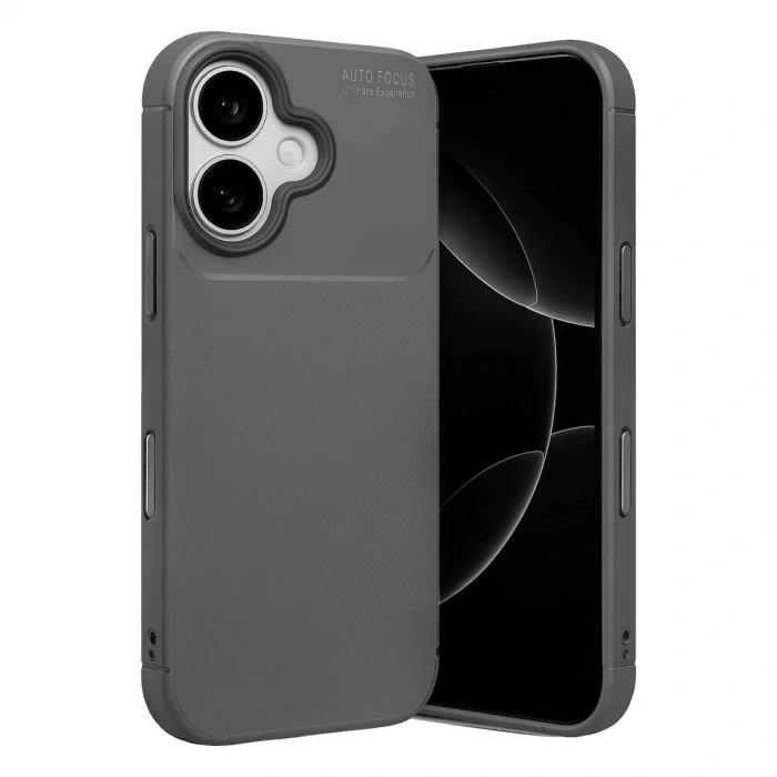 Apple İphone 17 Auto Focus Karbon Kapak - Gri