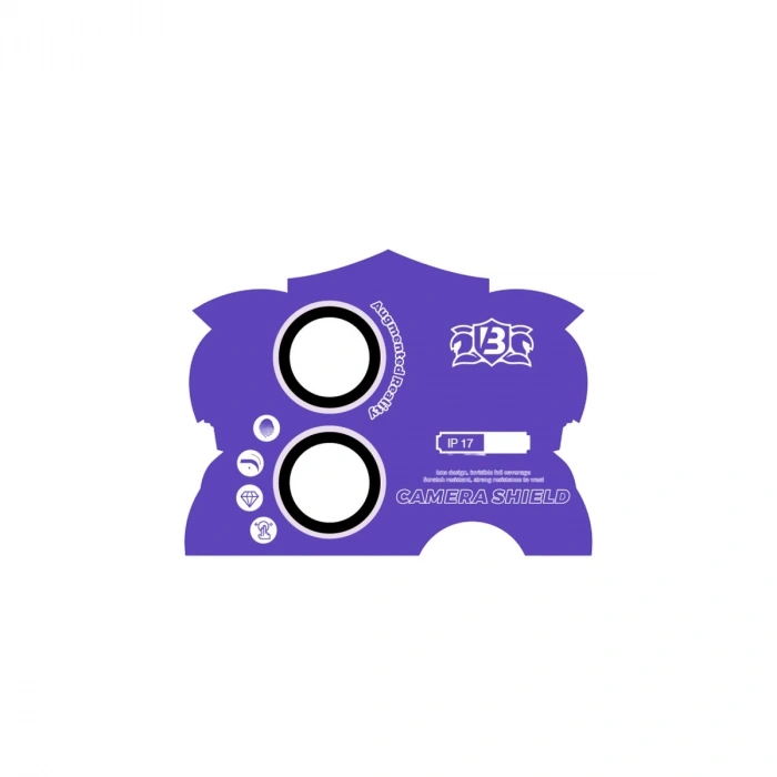 Apple İphone 17 Bilvis Titan Kamera Lens - Lila