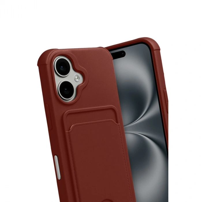Apple İphone 17 Kelvin Kartvizitli Silikon - Bordo