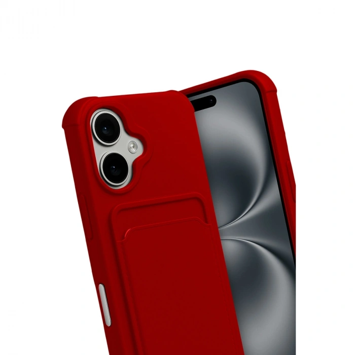 Apple İphone 17 Kelvin Kartvizitli Silikon - Kırmızı