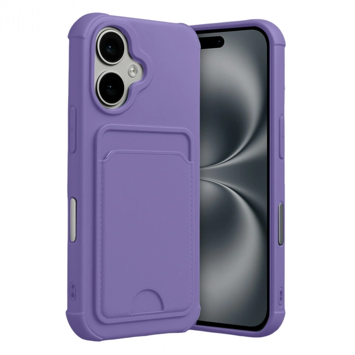 Apple İphone 17 Kelvin Kartvizitli Silikon - Lila