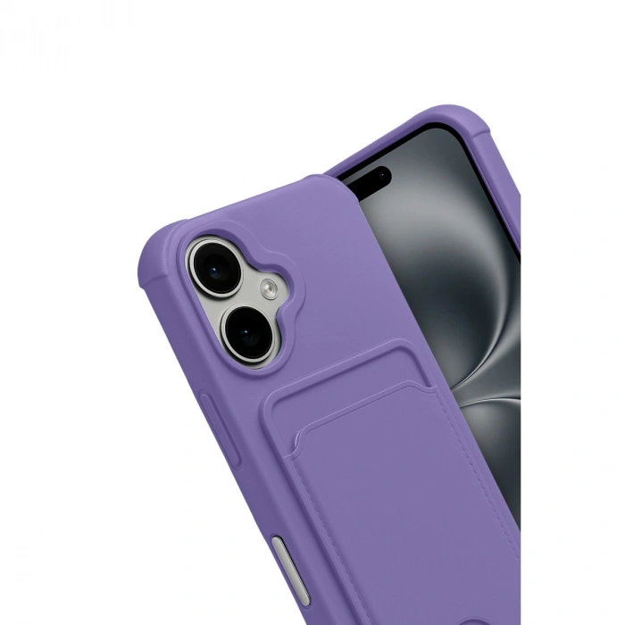 Apple İphone 17 Kelvin Kartvizitli Silikon - Lila