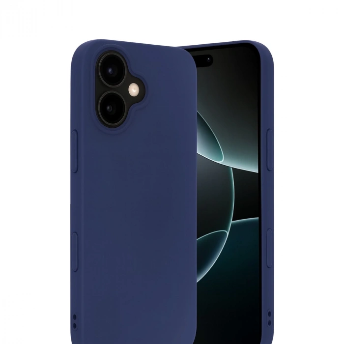 Apple İphone 17 Nano İçi Kadife Silikon - Lacivert