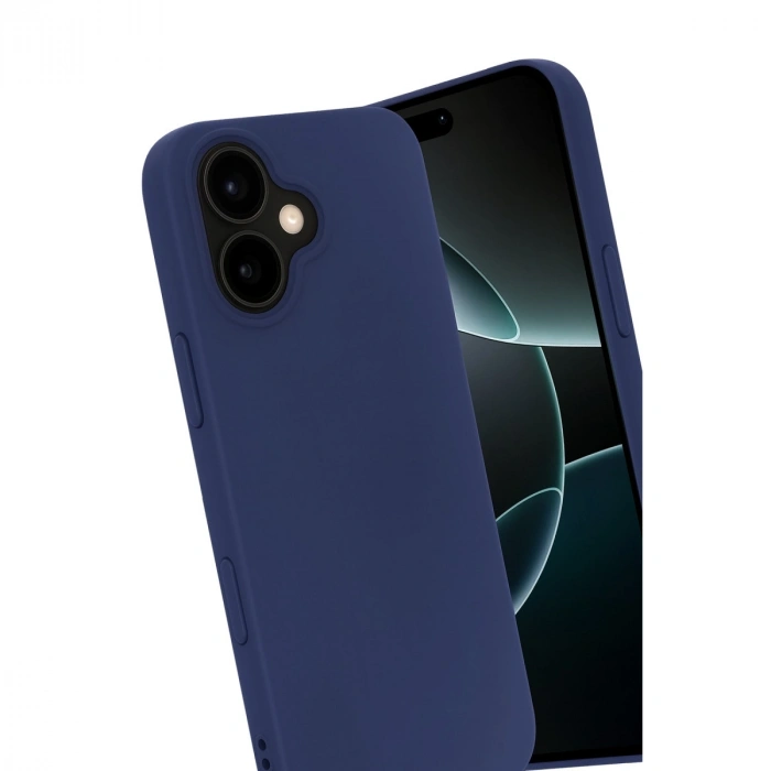 Apple İphone 17 Nano İçi Kadife Silikon - Lacivert