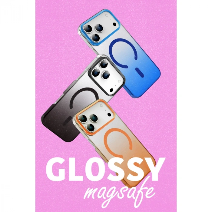 Apple İphone 17 Pro Glossy Magsafe Kapak - Turuncu