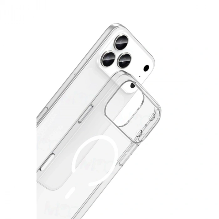 Apple İphone 17 Pro Max Combo Sert Şeffaf Magsafe Kapak - Şeffaf