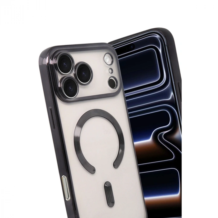 Apple İphone 17 Pro Max Kross Magneticsafe Kapak - Siyah