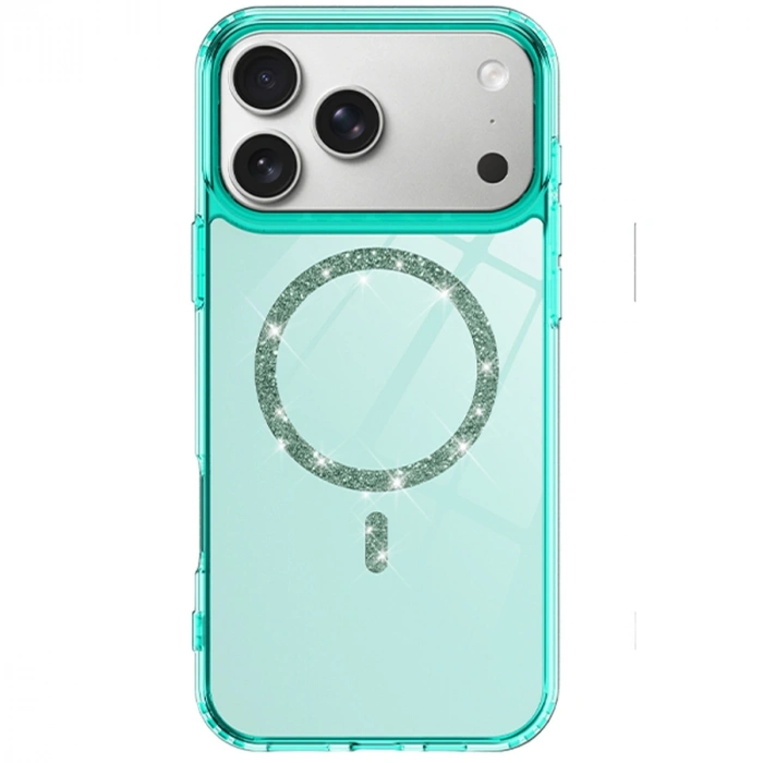 Apple İphone 17 Pro Max Live Diamond Magsafe Kapak - Yeşil