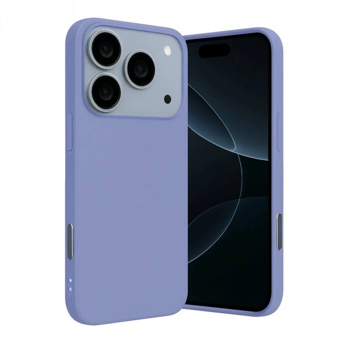 Apple İphone 17 Pro Max Nano İçi Kadife Silikon - Lila