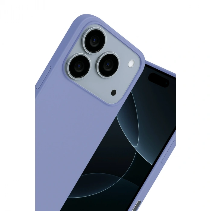 Apple İphone 17 Pro Max Nano İçi Kadife Silikon - Lila