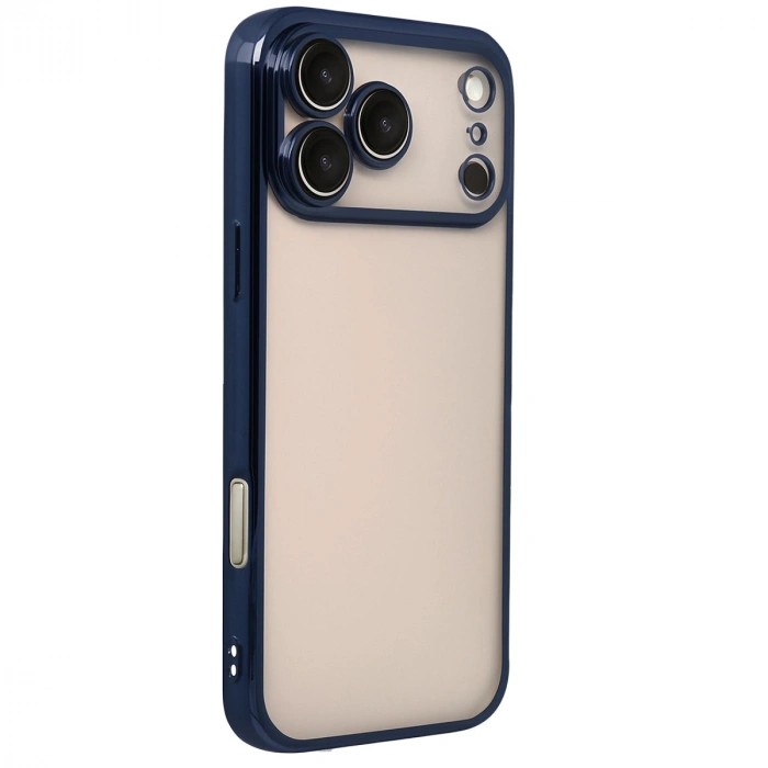 Apple İphone 17 Pro Max Razer Lensli Silikon - Lacivert