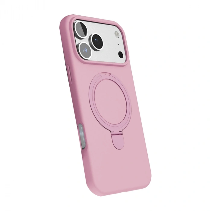 Apple İphone 17 Pro Max Regal Magsafe Standlı Kapak - Açık Pembe