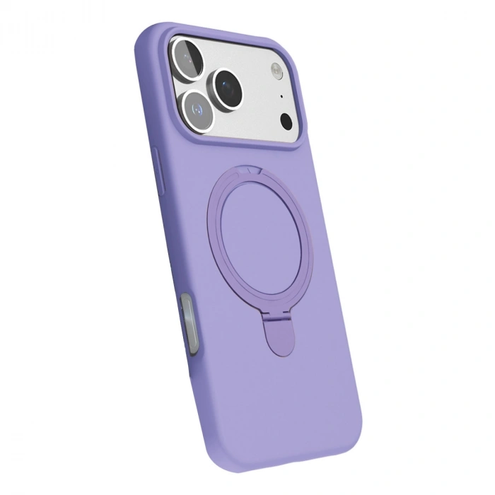 Apple İphone 17 Pro Max Regal Magsafe Standlı Kapak - Lila