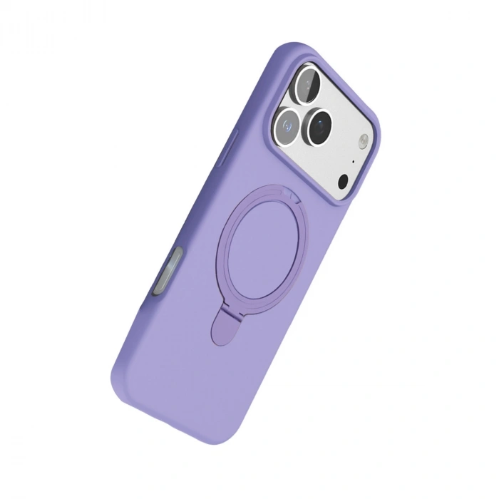 Apple İphone 17 Pro Max Regal Magsafe Standlı Kapak - Lila