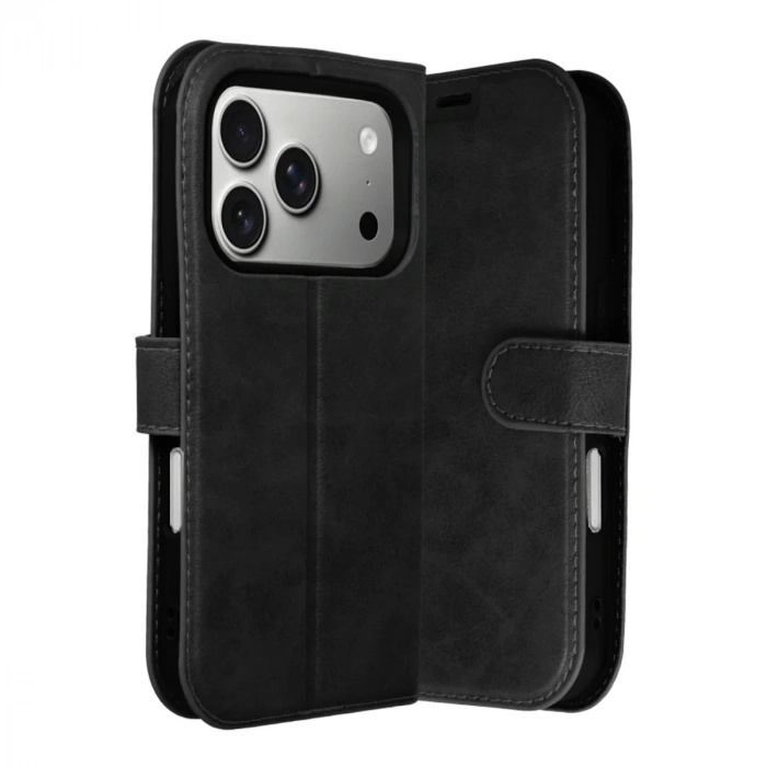 Apple İphone 17 Pro Max Trend S Plus Kapaklı Kılıf - Siyah