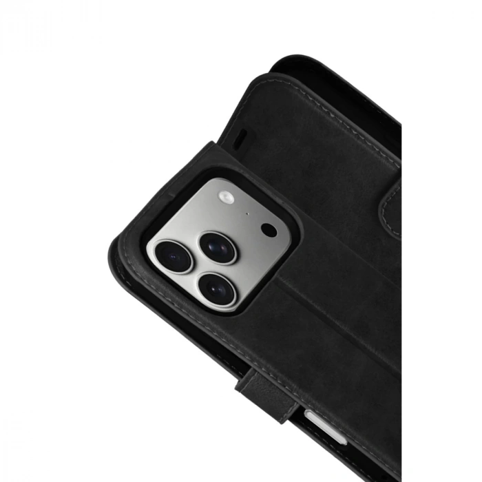 Apple İphone 17 Pro Max Trend S Plus Kapaklı Kılıf - Siyah