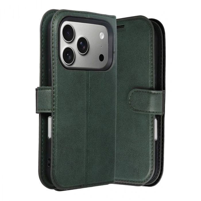 Apple İphone 17 Pro Max Trend S Plus Kapaklı Kılıf - Yeşil