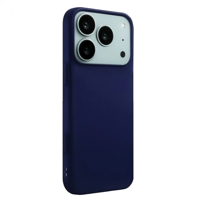 Apple İphone 17 Pro Nano İçi Kadife Silikon - Lacivert
