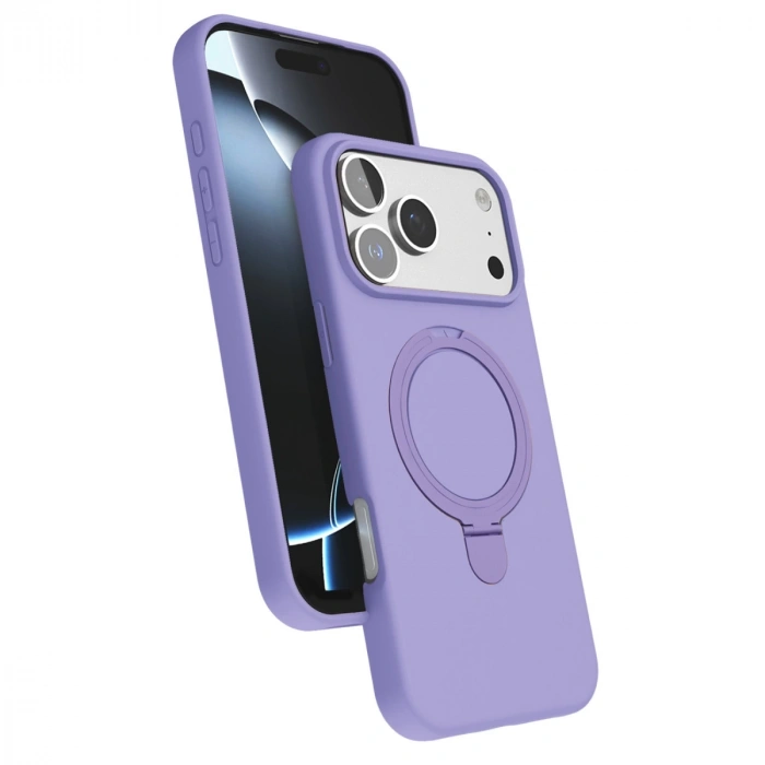 Apple İphone 17 Pro Regal Magsafe Standlı Kapak - Lila