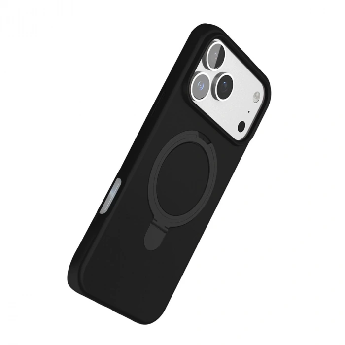 Apple İphone 17 Pro Regal Magsafe Standlı Kapak - Siyah