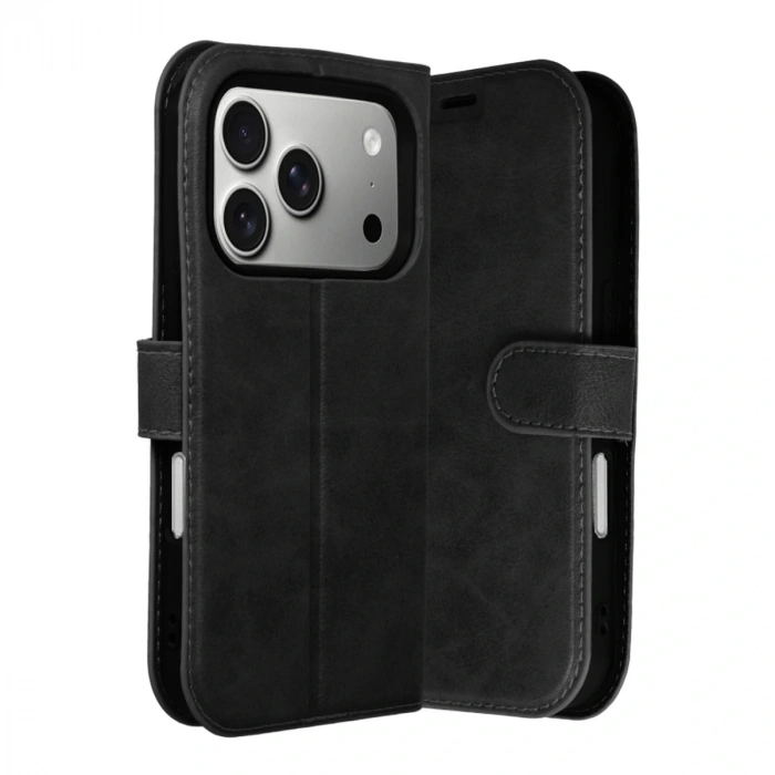 Apple İphone 17 Pro Trend S Plus Kapaklı Kılıf - Siyah